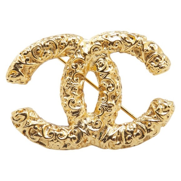 Vintage Chanel Coco Mark Brooch, Gold Plated, Women's - Picture 1 of 4